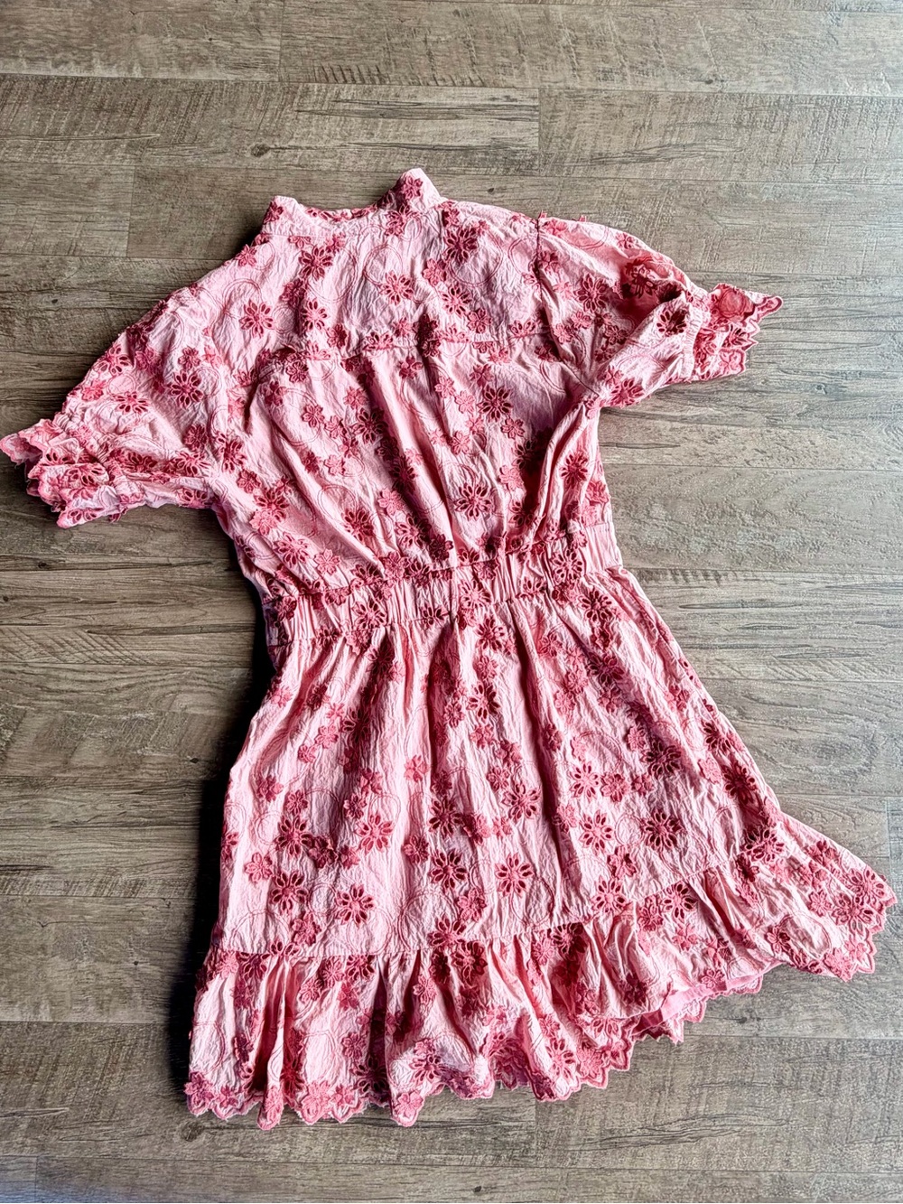 Fate Pink Floral Button-Front Mini Dress - Picture 4 of 4